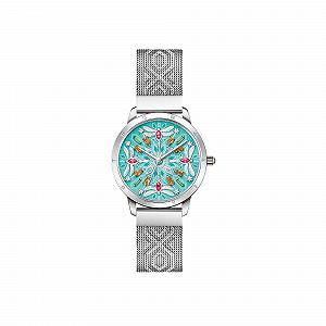 Женские часы Thomas Sabo Аналоговые Кварцевые WA0368-201-215 33 мм, Серебряный, бирюзовый, Modern - Фото 1