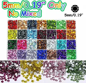 Стразы из смолы с эффектом желе AB Bulk Mixed 5 мм SS20, 22000 шт. synthetic.ua - Фото 1