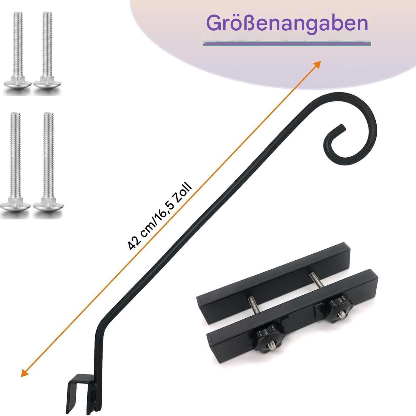 Кронштейн для підвісних рослин Металевий Регульований Чорний, фото №5 Кронштейн для підвісних рослин Металевий Регульований Чорний, фото №5