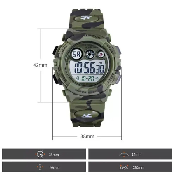 Годинник Годинник Skmei Kids KamoGreen, фото №8