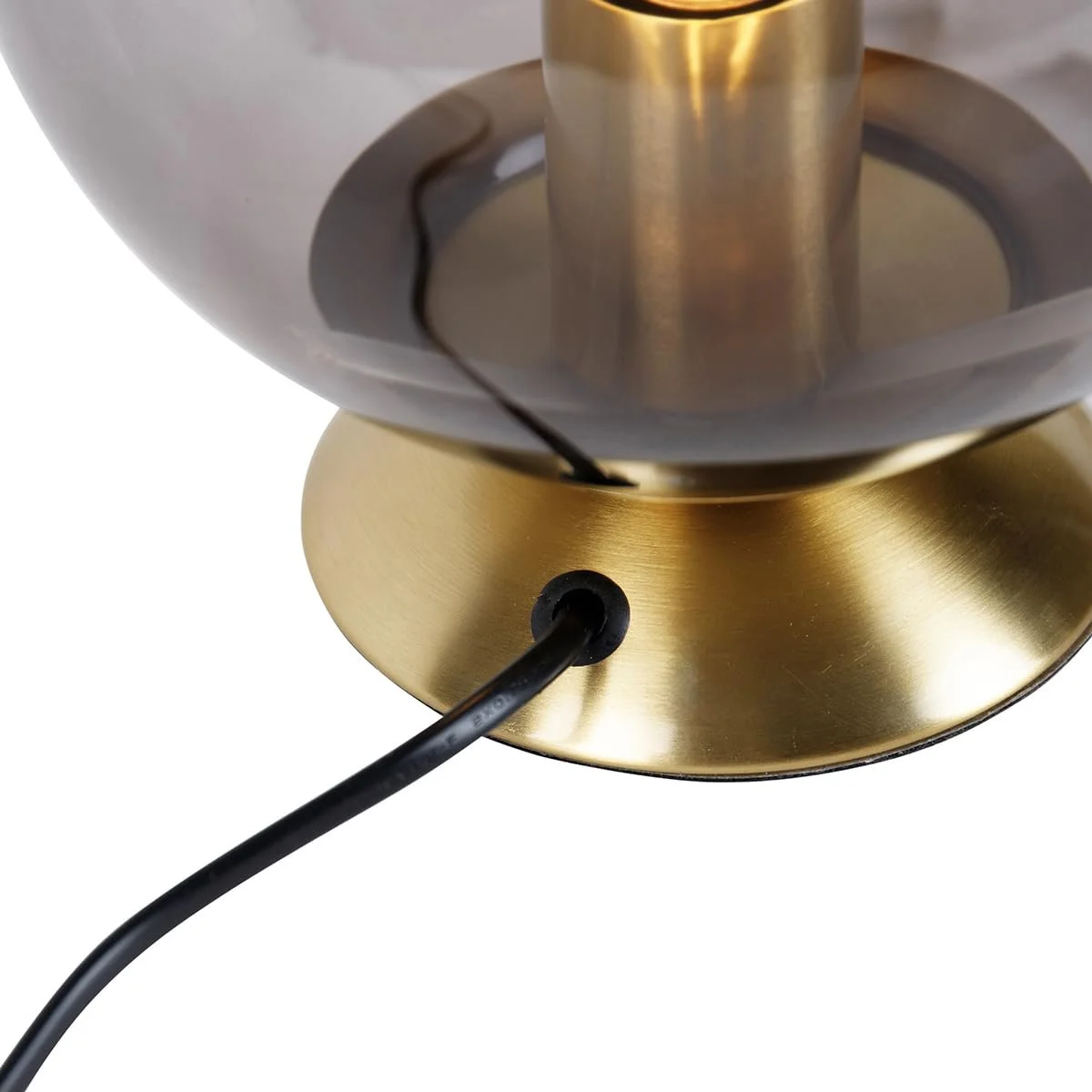 Настільна лампа Qazqa Art Deco Pallon I Brass Smoked Glass, фото №5