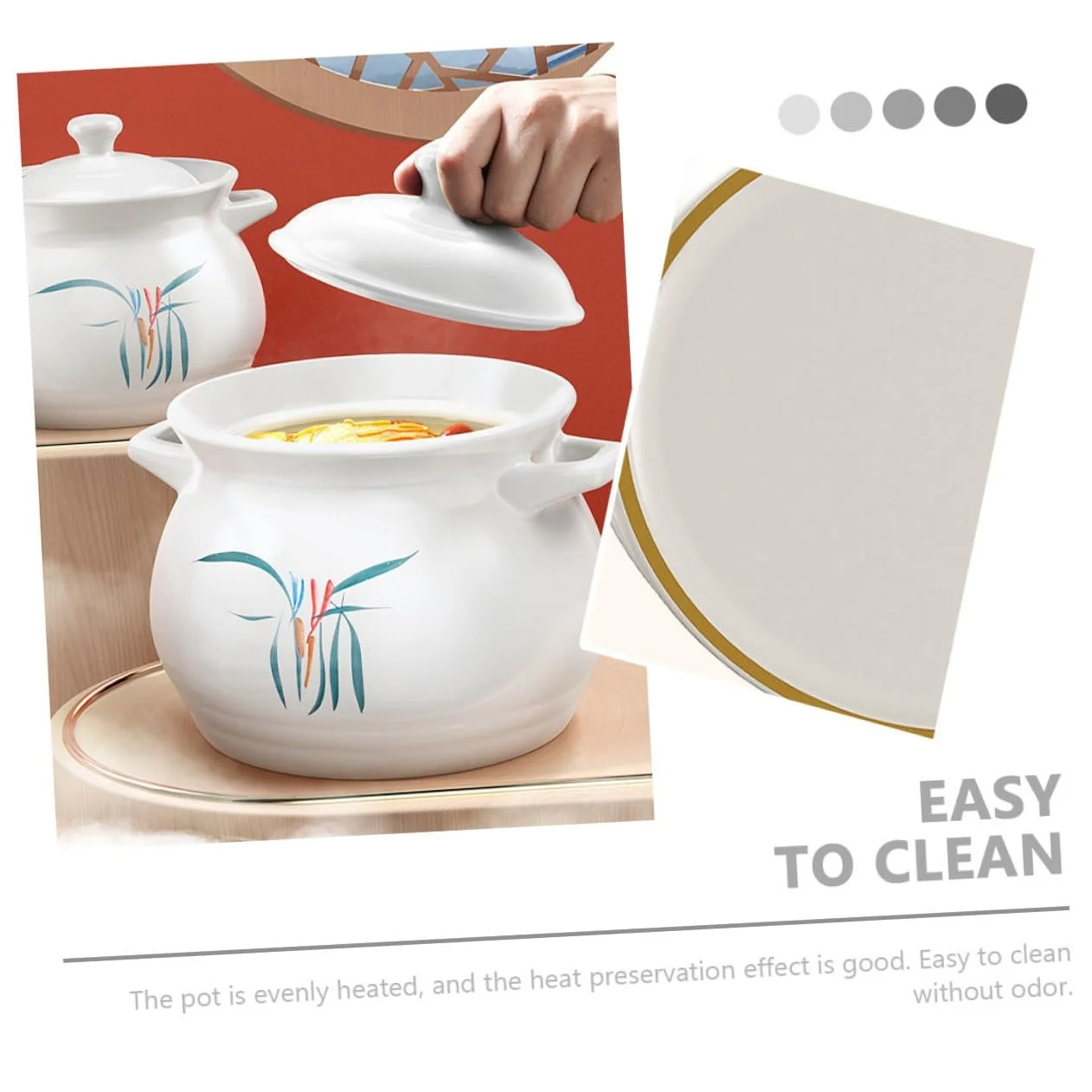 Кастрюля VANZACK Керамическая Термостойкая для индукционных плит и духовки, фото №9 Кастрюля VANZACK Керамическая Термостойкая для индукционных плит и духовки, фото №9