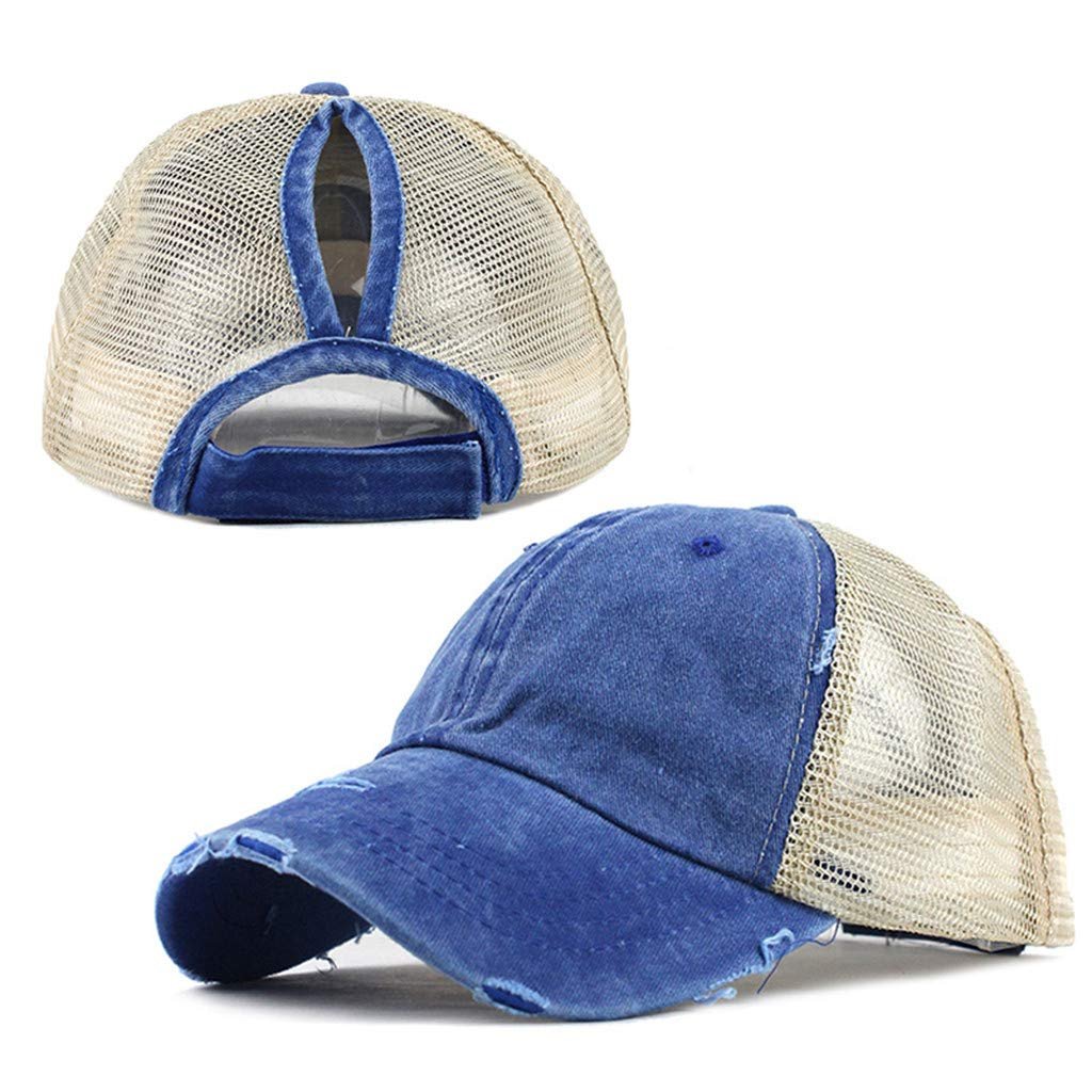 Бейсболка La Cap для конского хвоста летняя регулируемая бежевая, фото №3