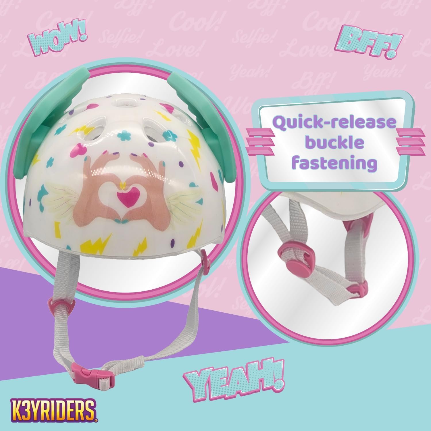 Шлем 3D Keyriders Besties Разные, размер головы от 52 до 55 см, фото №3