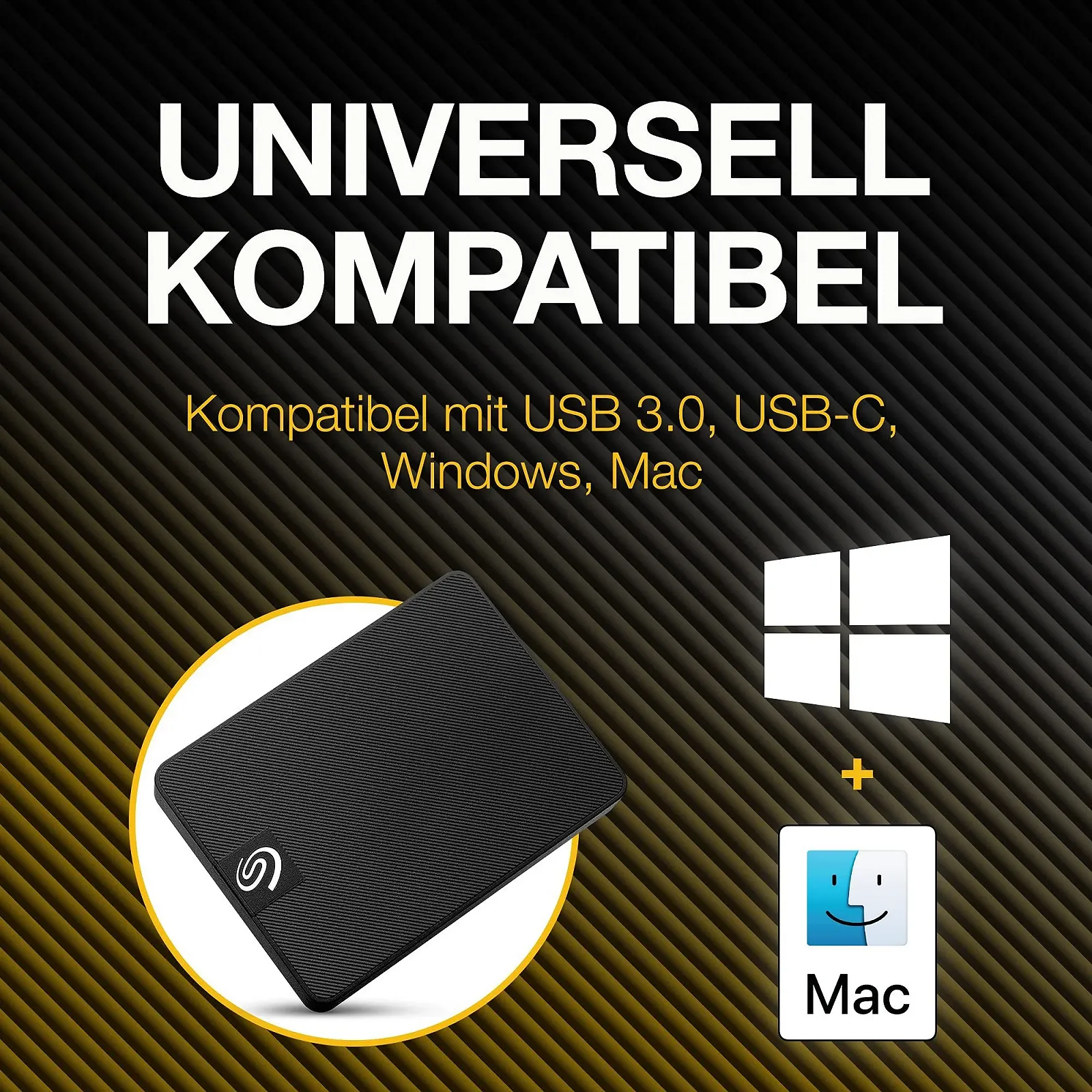Внешний SSD-накопитель Seagate Expansion SSD 2TB 2.5" USB-C/3.0 1000MB/s (STLH2000400), фото №6 Внешний SSD-накопитель Seagate Expansion SSD 2TB 2.5" USB-C/3.0 1000MB/s (STLH2000400), фото №6
