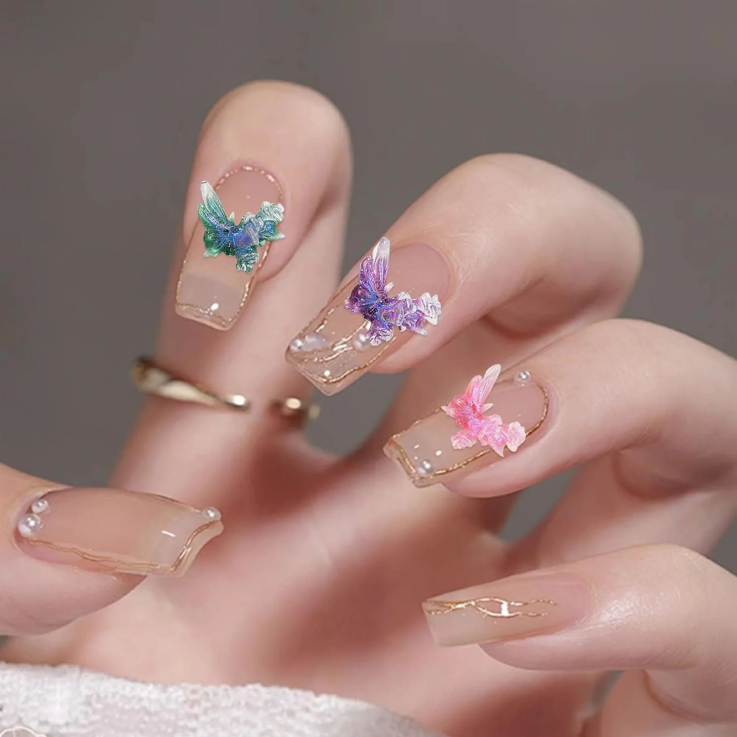 3D Підвіски у вигляді метеликів, 100 шт., фото №6