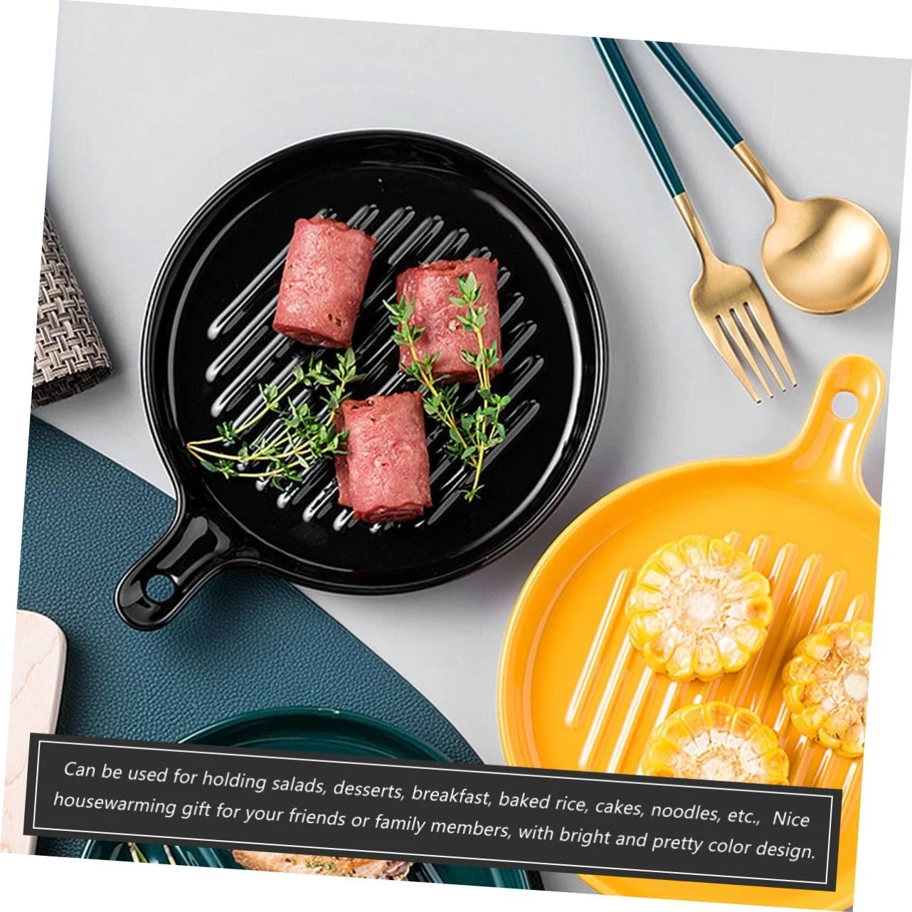 Керамическая форма для запекания с ручкой черная, фото №8 Керамическая форма для запекания с ручкой черная, фото №8