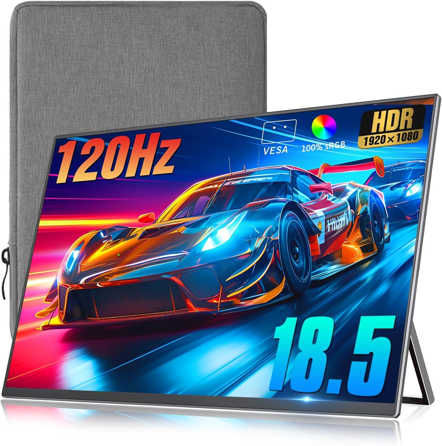 Монитор портативный 18.5" MSDONG Full HD IPS 120 Гц, фото №1