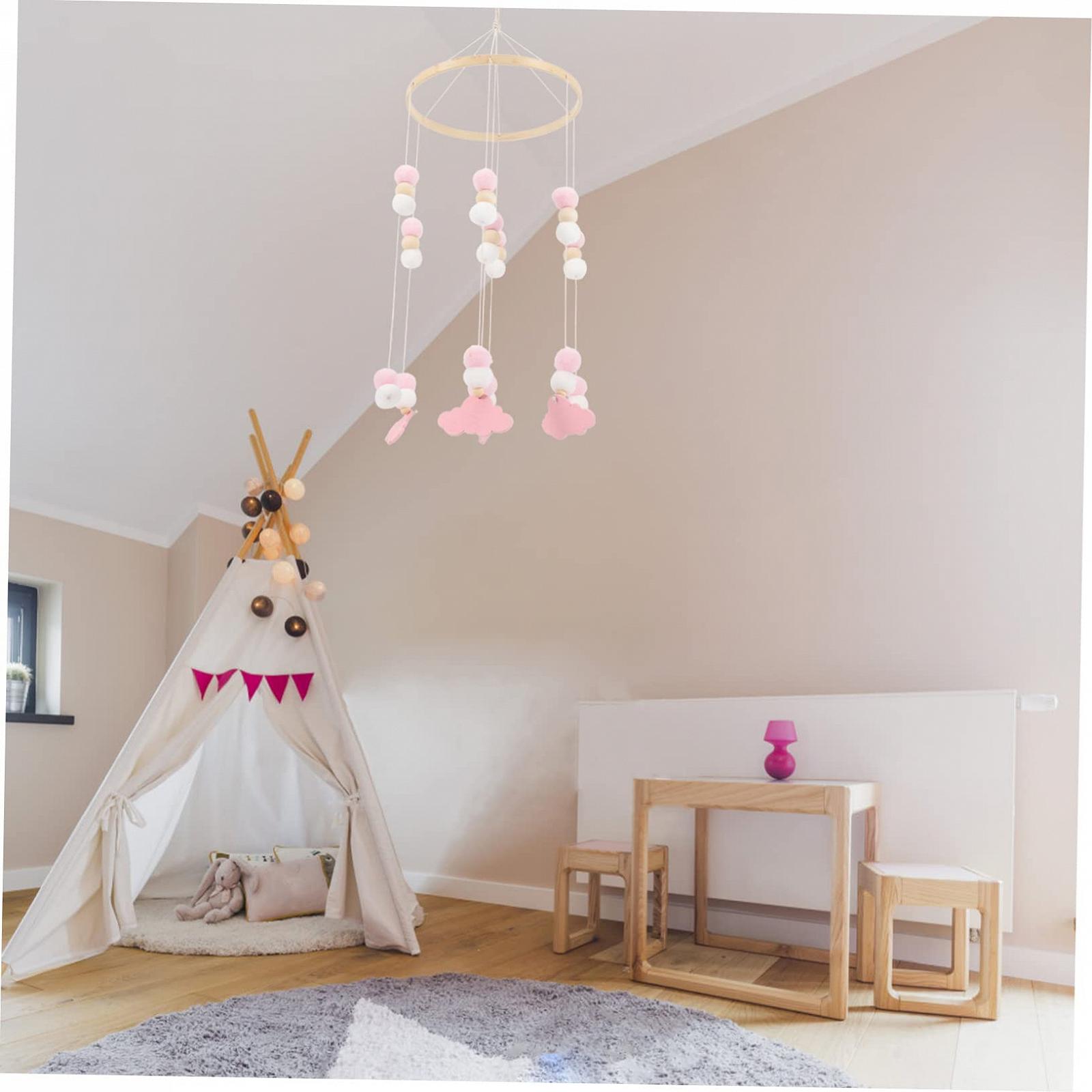Игрушка VICASKY Wind Chime Mobile для детской кроватки из фетра и дерева набор из 4 шт., фото №6