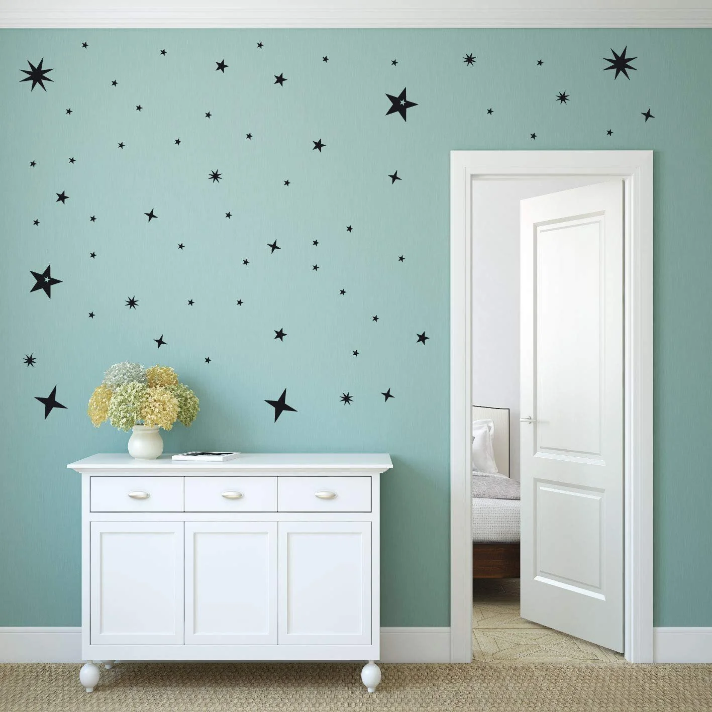 Наклейка на стену kleb-Drauf 60 Stars 17 Colours Available, фото №2