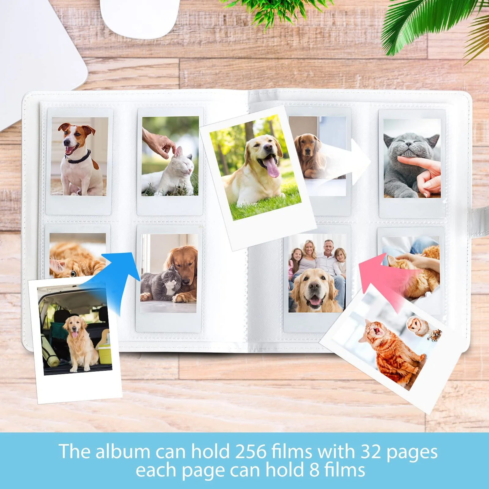Альбом для фотографій на 256 кишеньок Fujifilm Instax Mini LiPlay 11 12 9 8+ 8 7S для моментальної камери Polaroid, фото №4