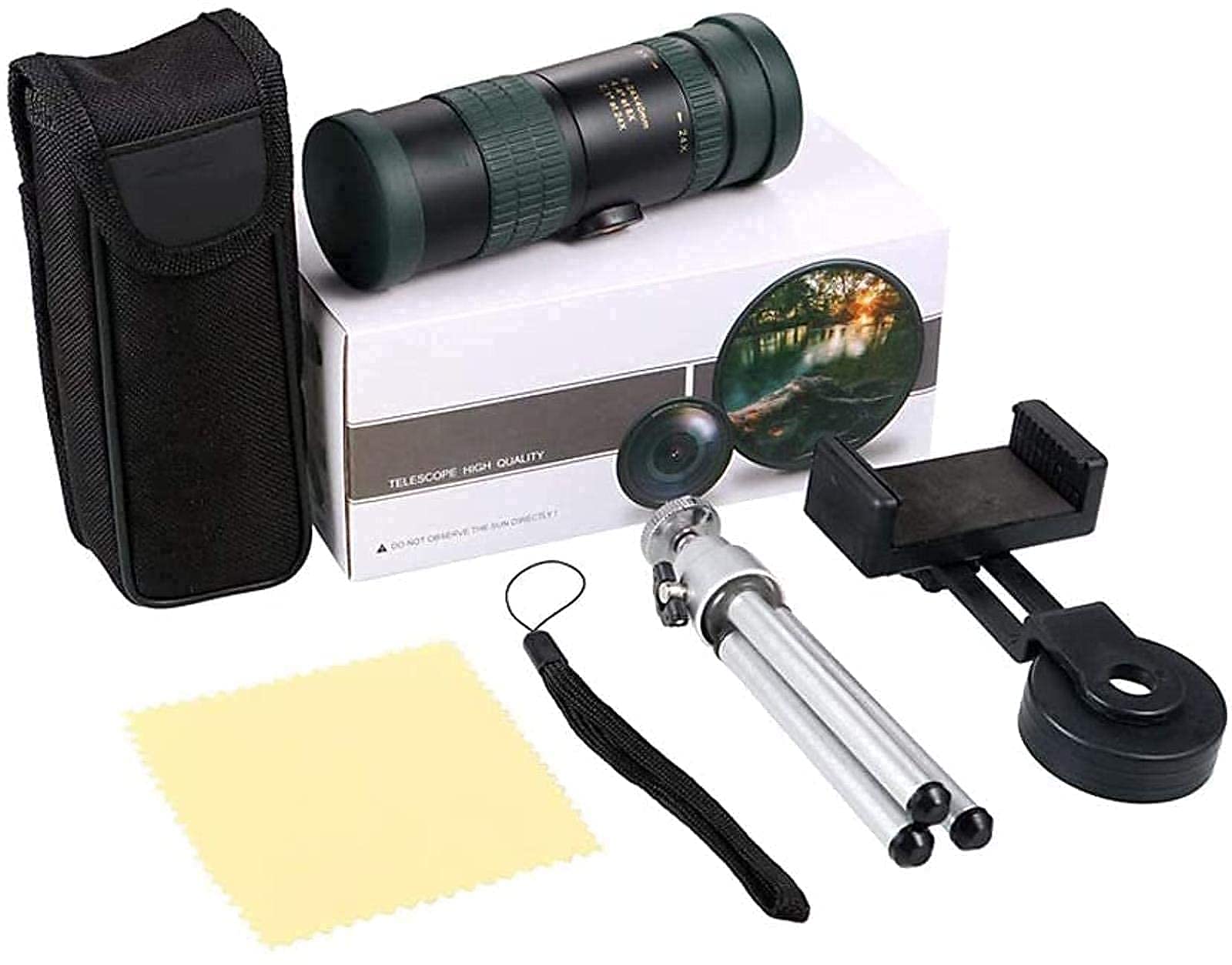 Монокуляр JYCCH Telescopic 8-24 x 30 Zoom Компактный с призмой Bak4 FMC Линза с адаптером для смартфона и штативом, фото №3