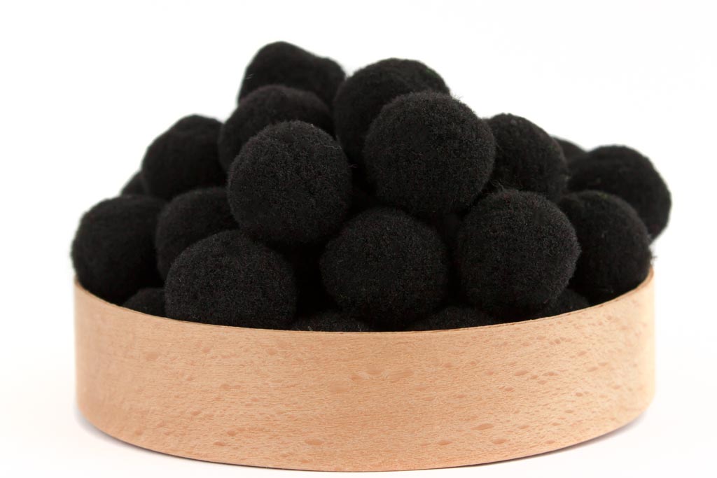 Помпоны для рукоделия Лентомания 20мм бархатные Black 10шт (POM20-18), фото №1 Помпоны для рукоделия Лентомания 20мм бархатные Black 10шт (POM20-18), фото №1