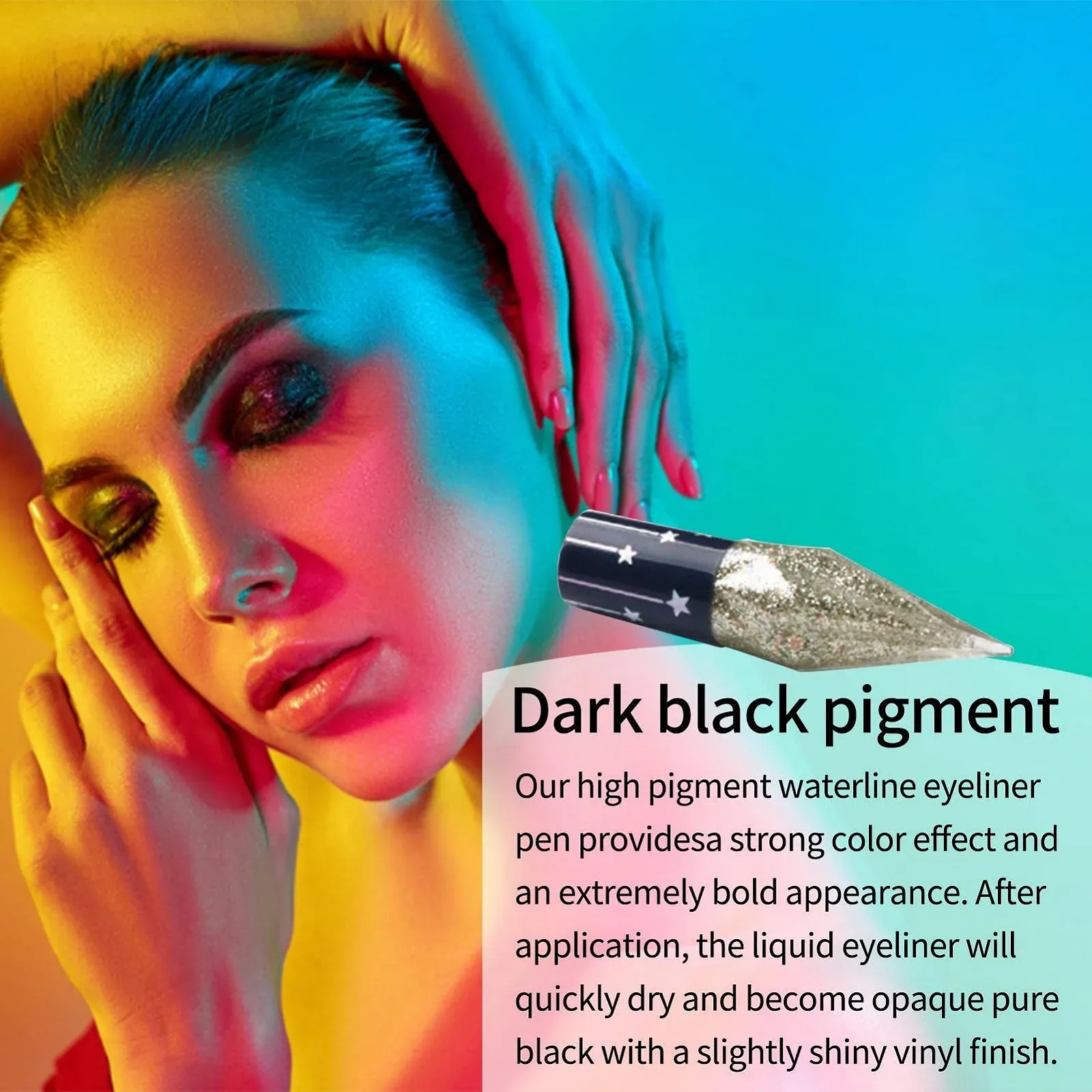 Підводка рідка Pologmase Liquid Glitter Eyeliner кольорова, фото №2