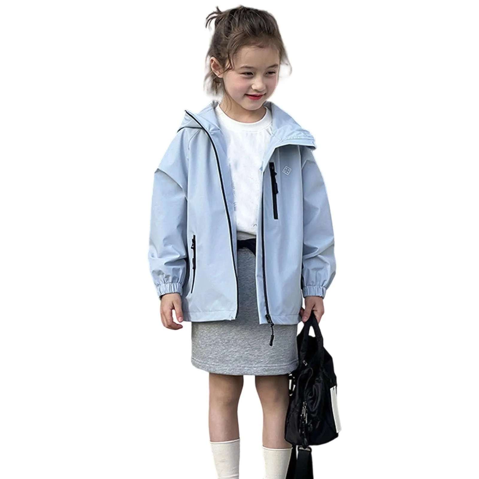 Вітрівка Generisch для дітей, з капюшоном, вільного крою, вітрозахисна, фото №1