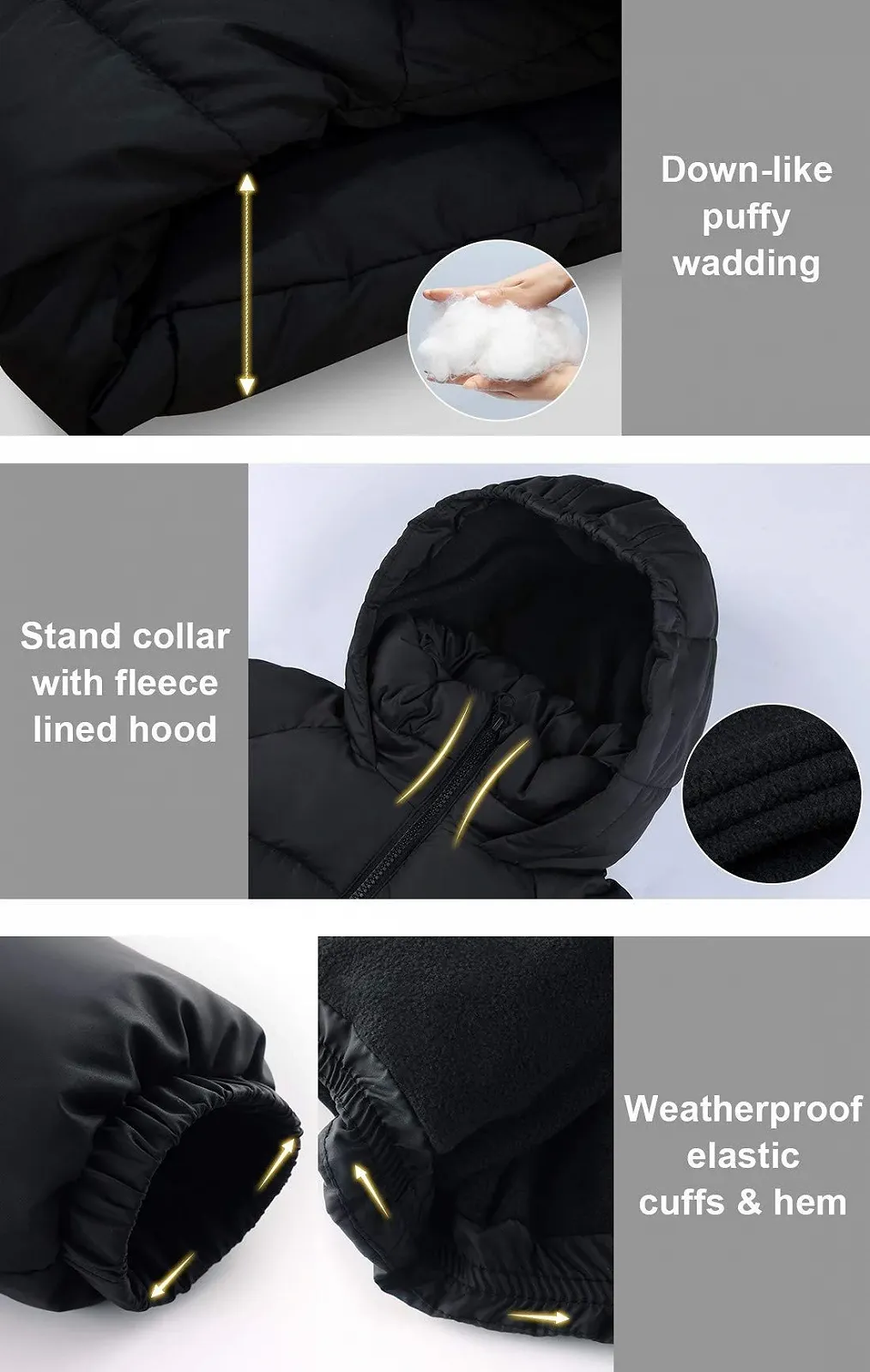 Пальто SOLOCOTE Для дівчаток Зимове Важке Середньої Довжини 80817 Чорний, фото №5 Пальто SOLOCOTE Для дівчаток Зимове Важке Середньої Довжини 80817 Чорний, фото №5