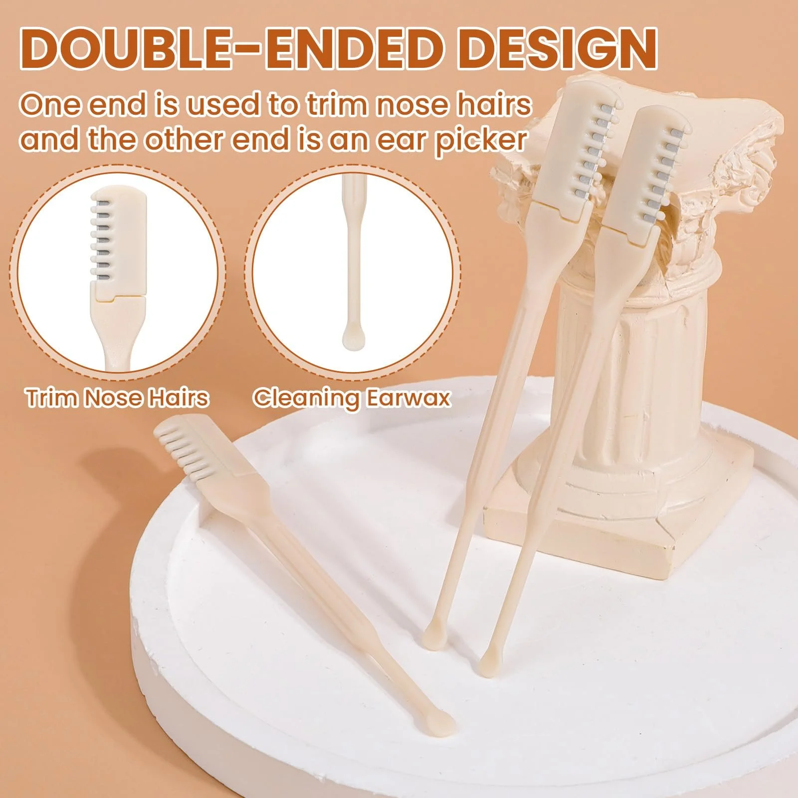 Тример для волосся в носі JIEYAO 3 Pieces 2-in-1 З подвійною насадкою, портативний, фото №2