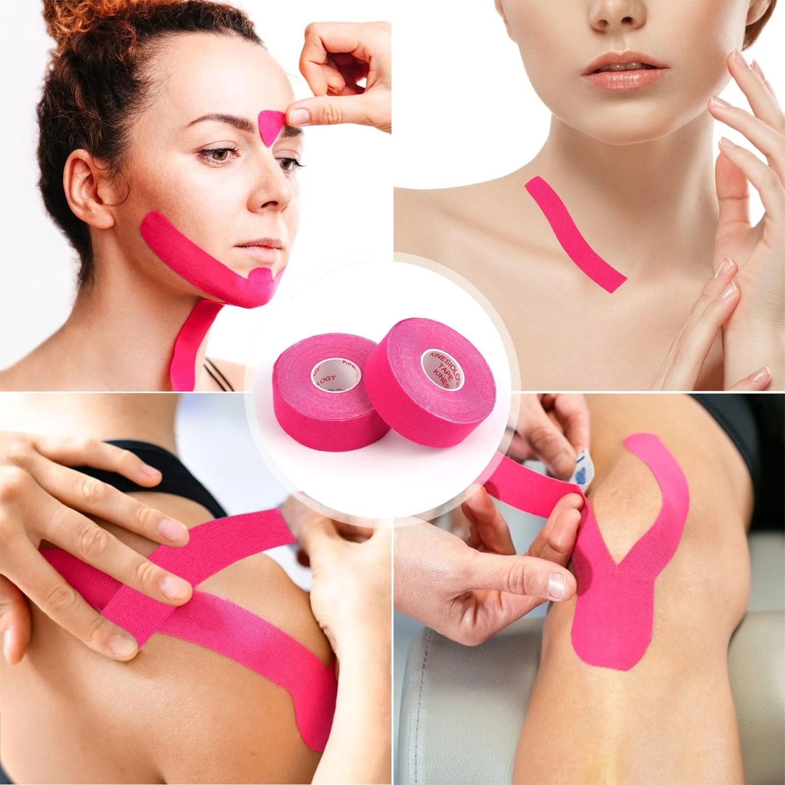 2 рулони стрічки для підтяжки обличчя, пластир проти зморшок, фото №7