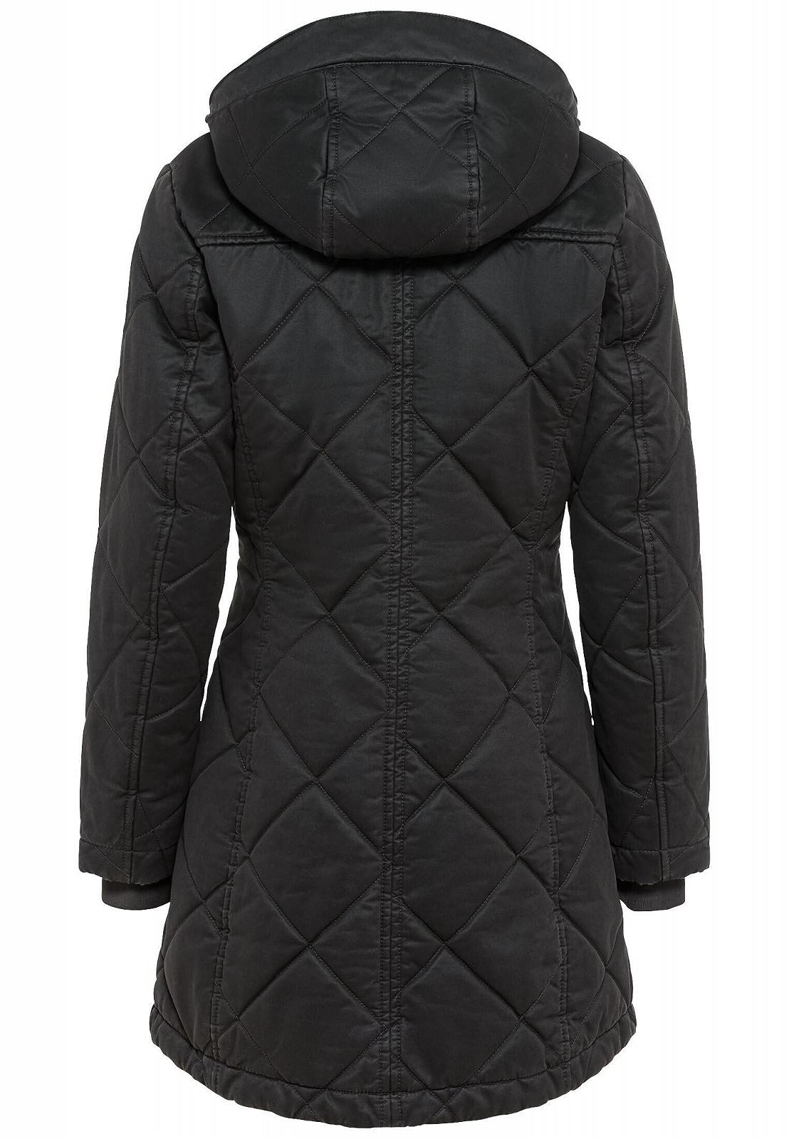 Жіноче стьобане пальто camel active у вінтажному стилі, фото №8