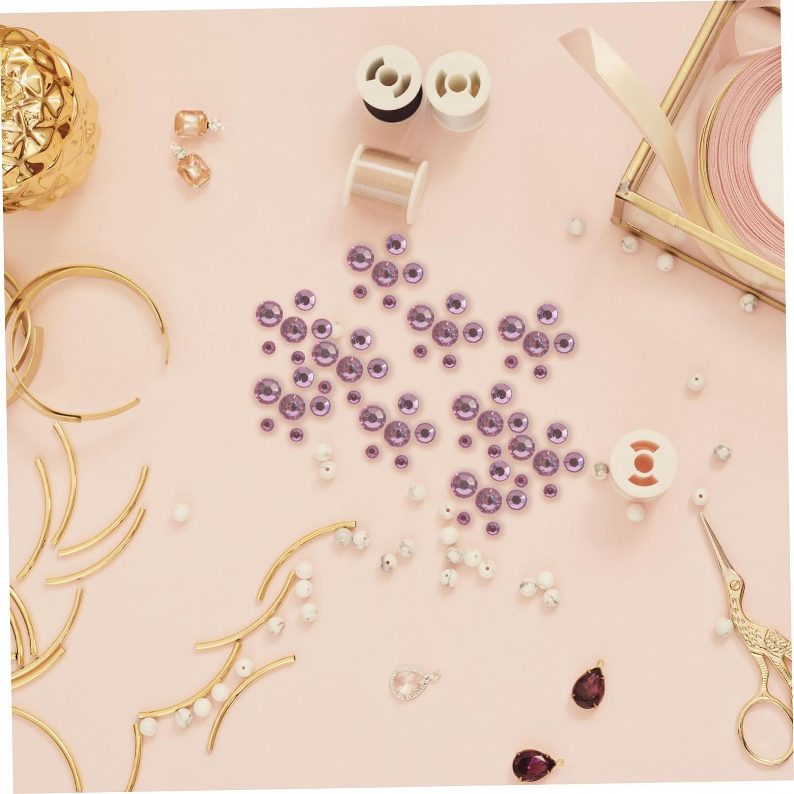 Стрази для нігтів NUOBESTY Металеві 3D підвіски, акрил рожевий, фото №4