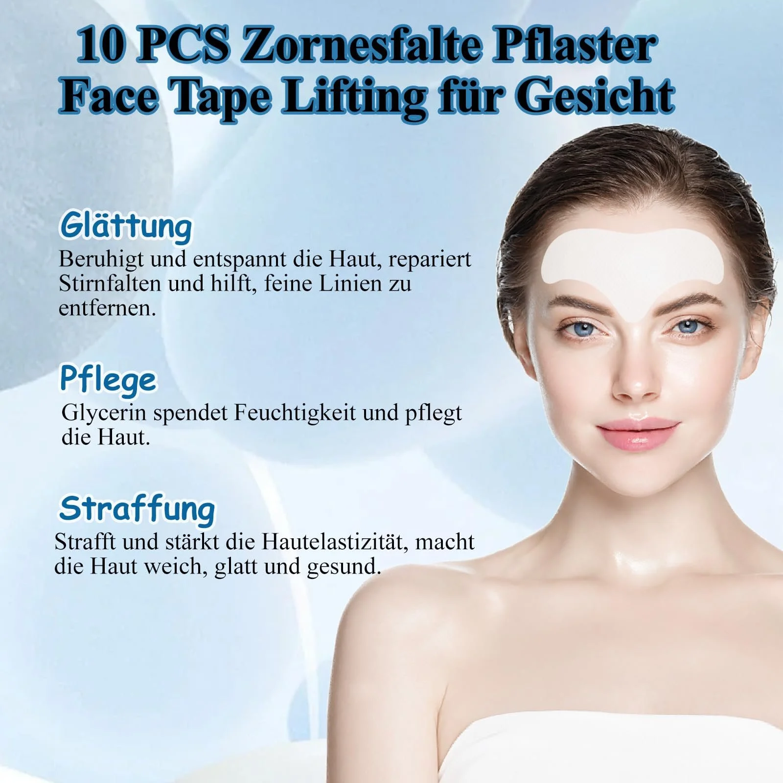 Пластыри против морщинок Pack of 10 пластырей для лба, фото №3