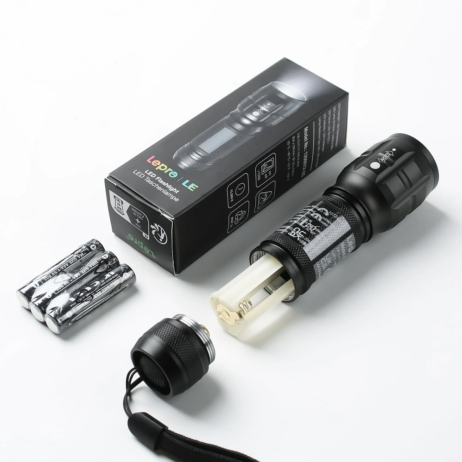 Ліхтар LED Маленький LE1000 Дуже яскравий Zoom-able Міні, фото №9