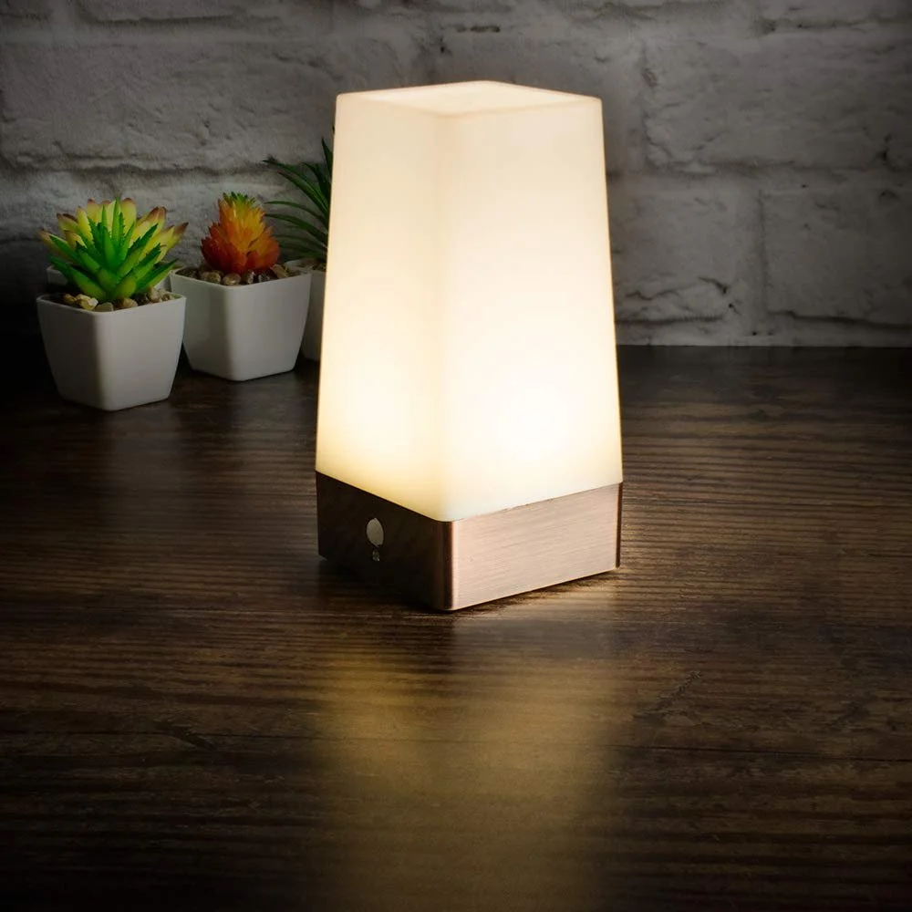 Настільна лампа The Glowhouse LED бездротова з датчиком руху PIR на батарейках квадратна, фото №8