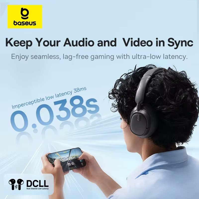 Наушники Baseus Bass BH1 SuperBass 2.0 ENC BT6.0 80h Black, фото №7 Наушники Baseus Bass BH1 SuperBass 2.0 ENC BT6.0 80h Black, фото №7