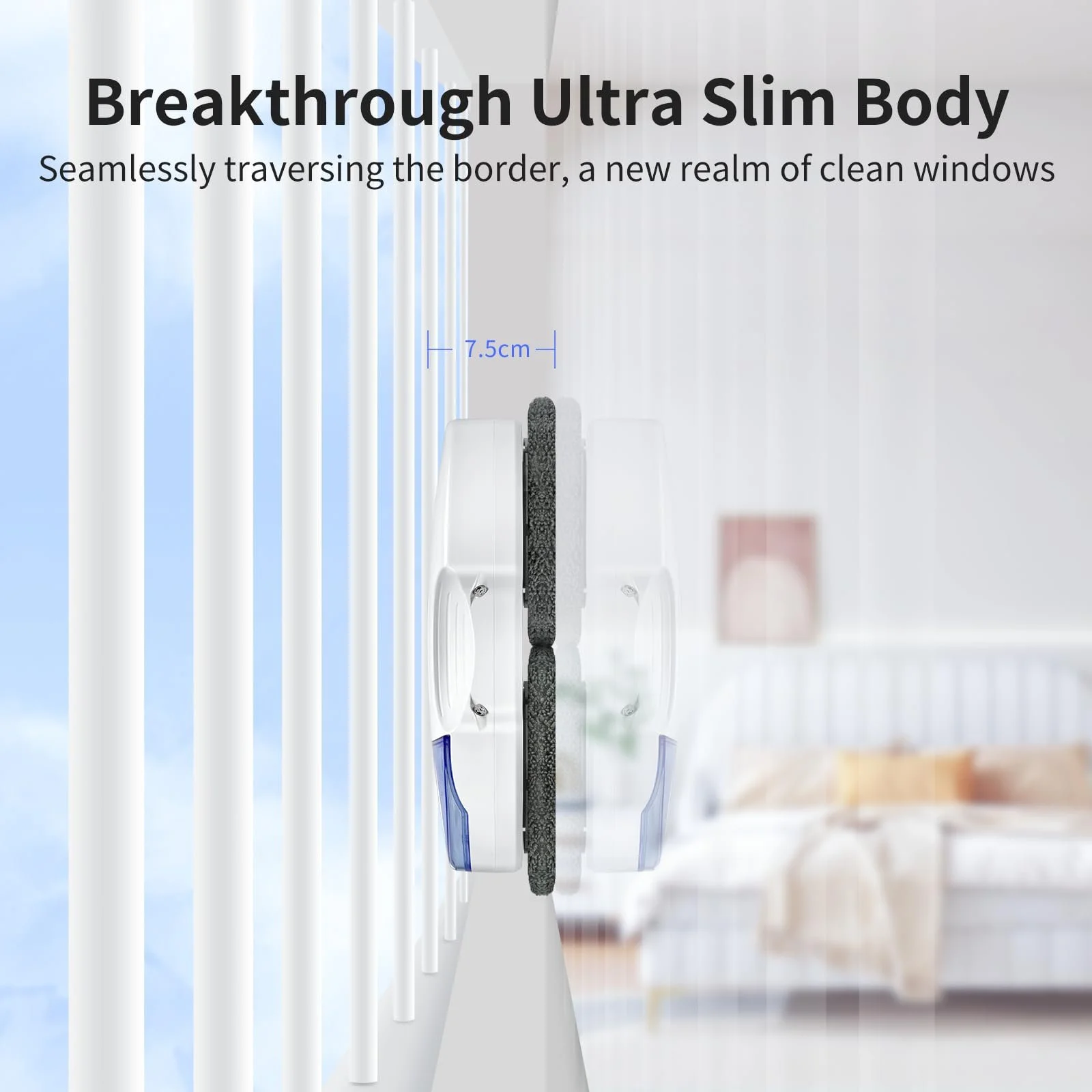 Робот для миття вікон Fmart T10 з автоматичною двосторонньою системою розпилення, потрійною системою безпеки, інтелектуальною навігацією, дистанційним керуванням, для всіх гладких поверхонь, з 10 серветками, фото №10 Робот для миття вікон Fmart T10 з автоматичною двосторонньою системою розпилення, потрійною системою безпеки, інтелектуальною навігацією, дистанційним керуванням, для всіх гладких поверхонь, з 10 серветками, фото №10