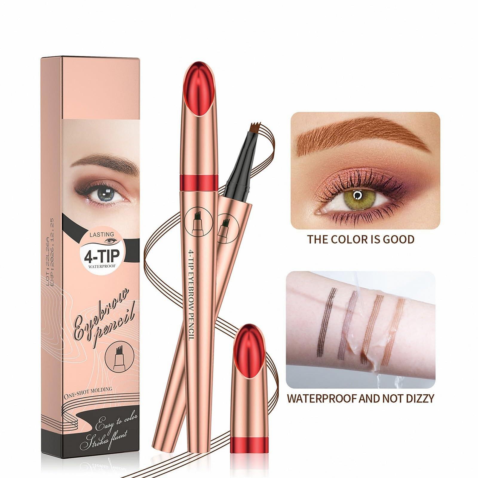 Олівець для брів Waterproof 3D 01#Brown, фото №4
