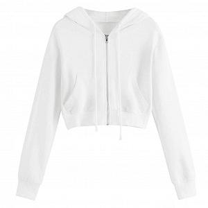 Жакет Свитшот Generisch Укороченный Однотонный - Фото 1