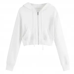 Жакет Свитшот Generisch Укороченный Однотонный - Фото 1