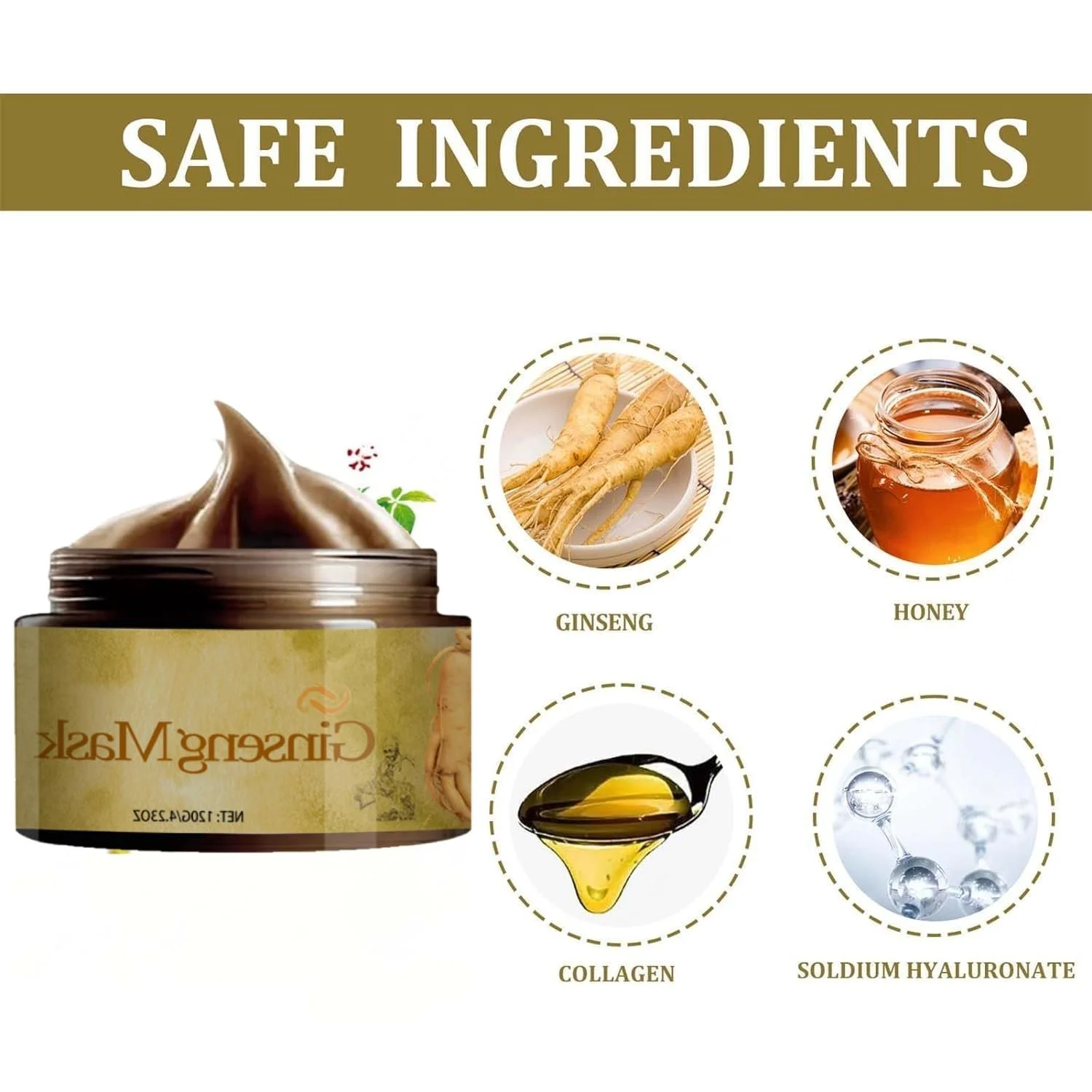 Маска-плівка для обличчя з корейським женьшенем Hana, фото №6