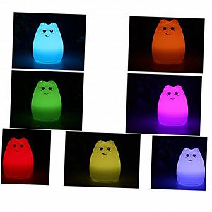 Нічник Artibetter Animal Cat LED Лампа Для дітей Кішка Силікон Білий - Фото 1