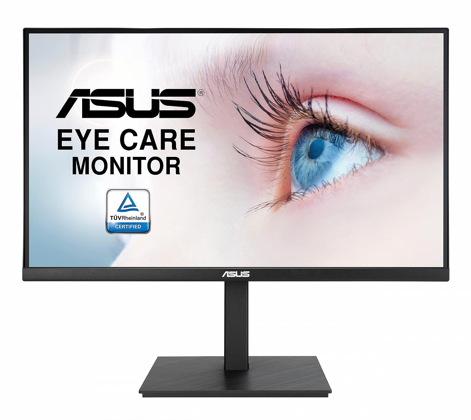 Монитор ASUS Eye Care VA27AQSB 27-дюймовый WQHD безрамочный эргономичный Flicker-Free с синим светофильтром Adaptive Sync 75 Гц 16:9 IPS панель 2560 x 1440 DisplayPort HDMI USB Hub, фото №1