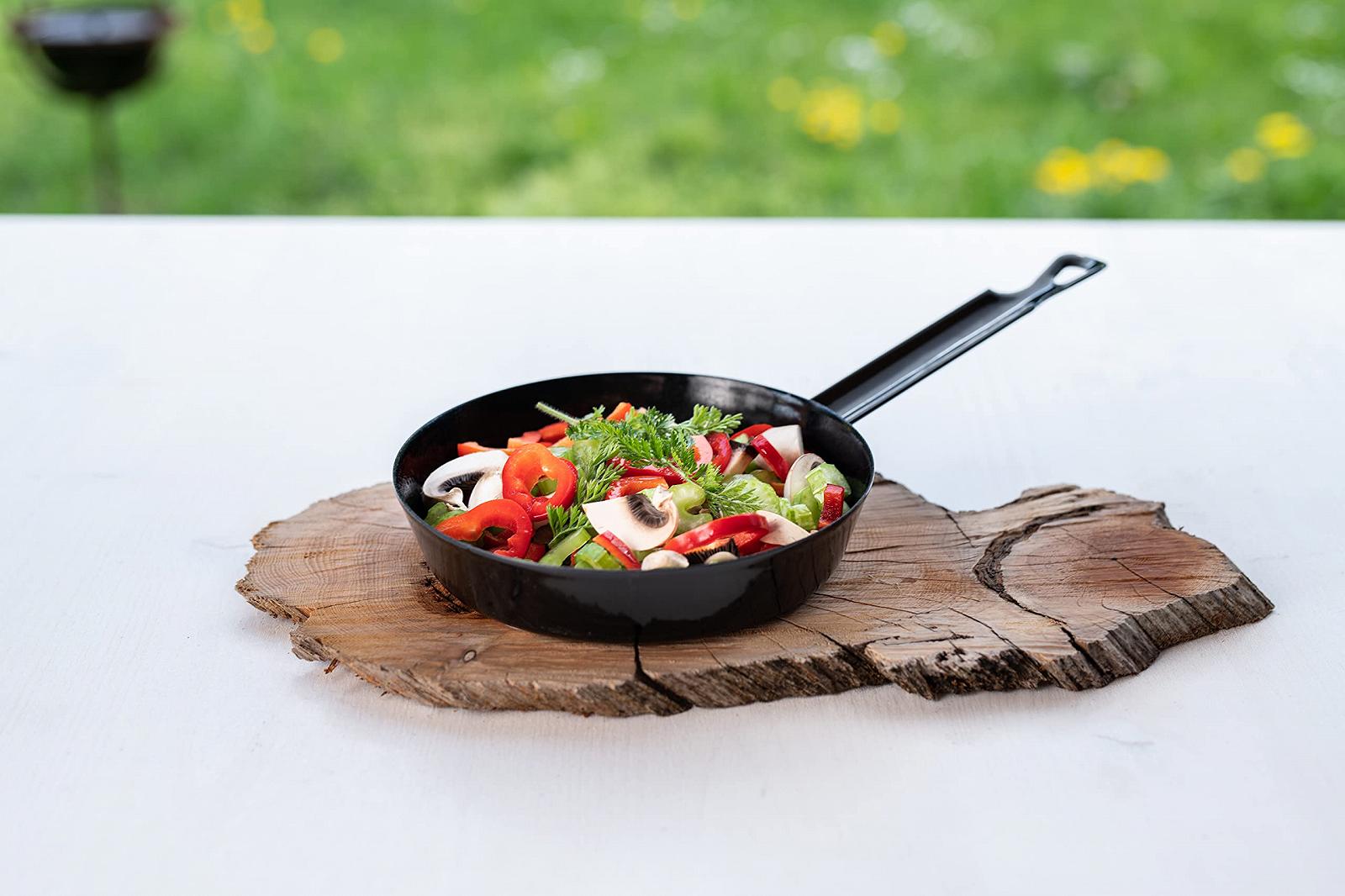 Riess 0561-025 Farmer's Пан 30 Класичний Чорний/Синій 30 см Діаметр Емаль Фрайінг Пан Емаль Пан Традиційна Форма Індукція, фото №2