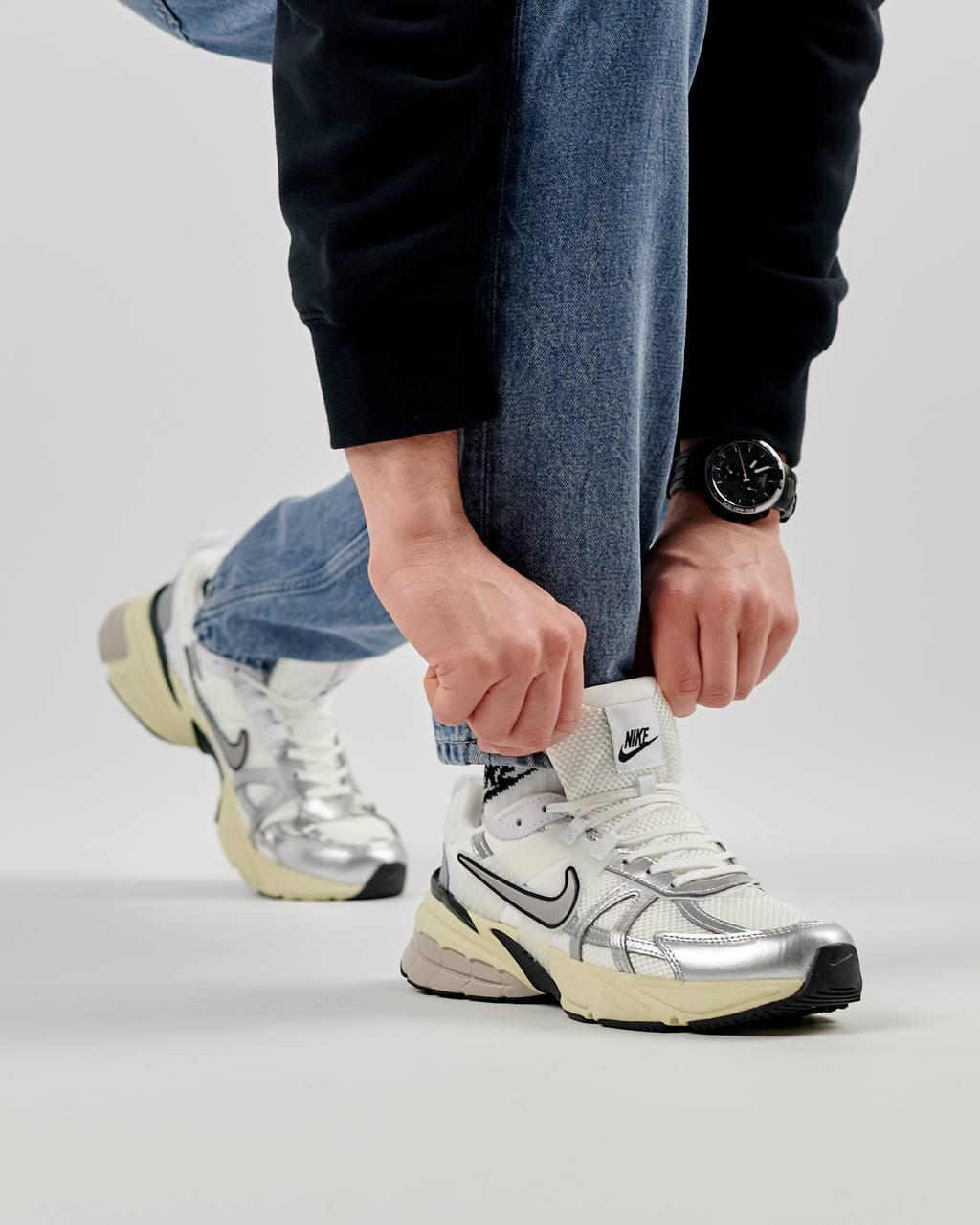 Кроссовки мужские Runtekk серебристо белые кожаные кросы рантек демисезонная обувь из натуральной кожи, фото №3