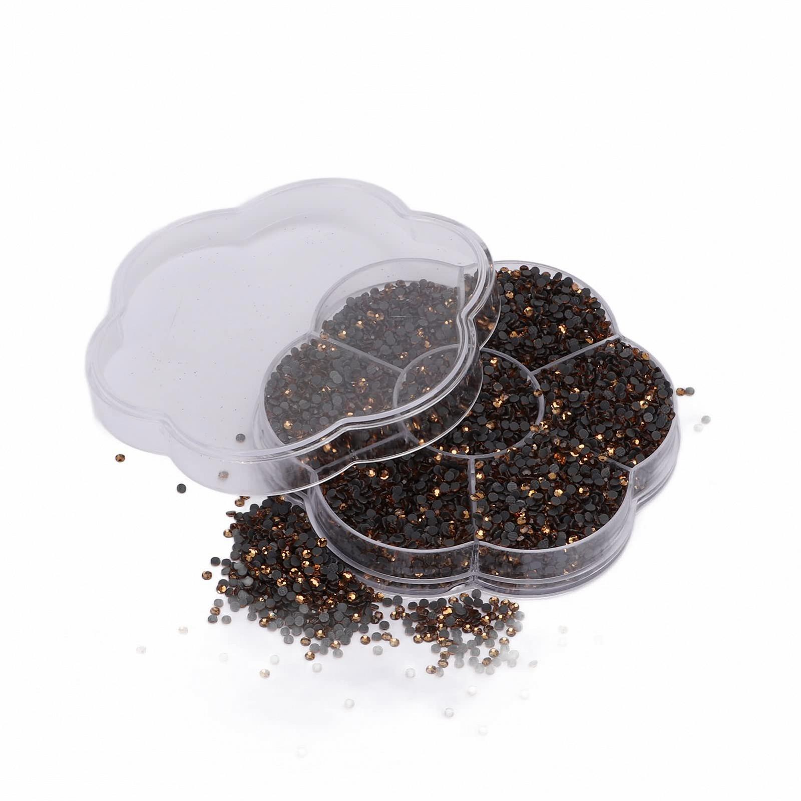 Стразы для ногтей Плоские Цветные 14400 штук Crystal Yellow, фото №6