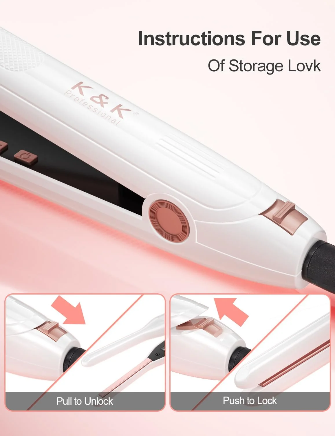 Мини-выпрямитель K&K для коротких волос 2-в-1 50-232°C 0,3 дюйма 15 с Fast Heating Dual Voltage, фото №7 Мини-выпрямитель K&K для коротких волос 2-в-1 50-232°C 0,3 дюйма 15 с Fast Heating Dual Voltage, фото №7