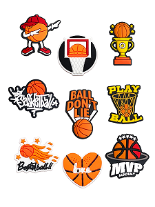 Джибітси баскетбол basketball м'яч 9 шт аксесуари крокс прикраса Dz_94_1 - Фото 1