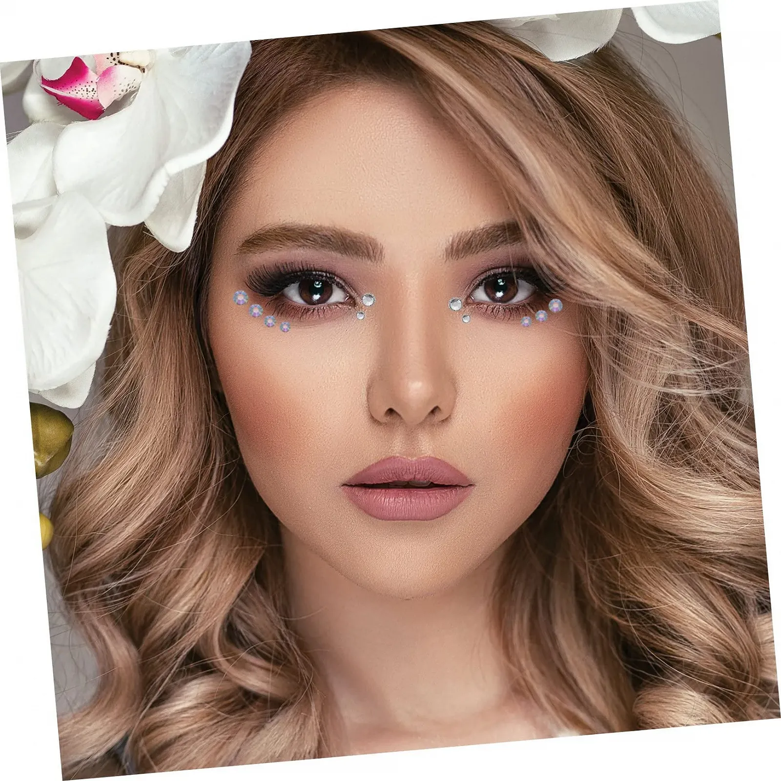 Стразы для ногтей WOONEKY 6 листов, самоклеящиеся, для лица, декоративные акриловые, без клея, фото №6