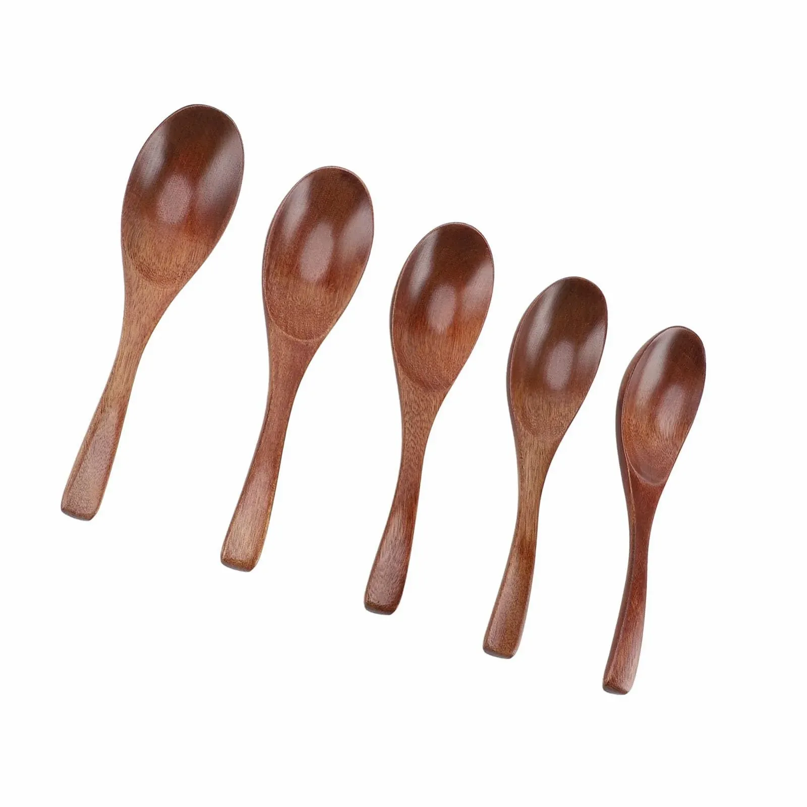 Ложка Дерев'яна ручної роботи в японському стилі 15,2 см для супу, кави, чаю, напоїв, фото №8