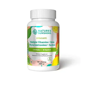 Вітазаврики (мультивитамины жевательные для детей) НСП | Herbasaurs Multiple Vitamins plus Iron Chewable NSP - Фото 1