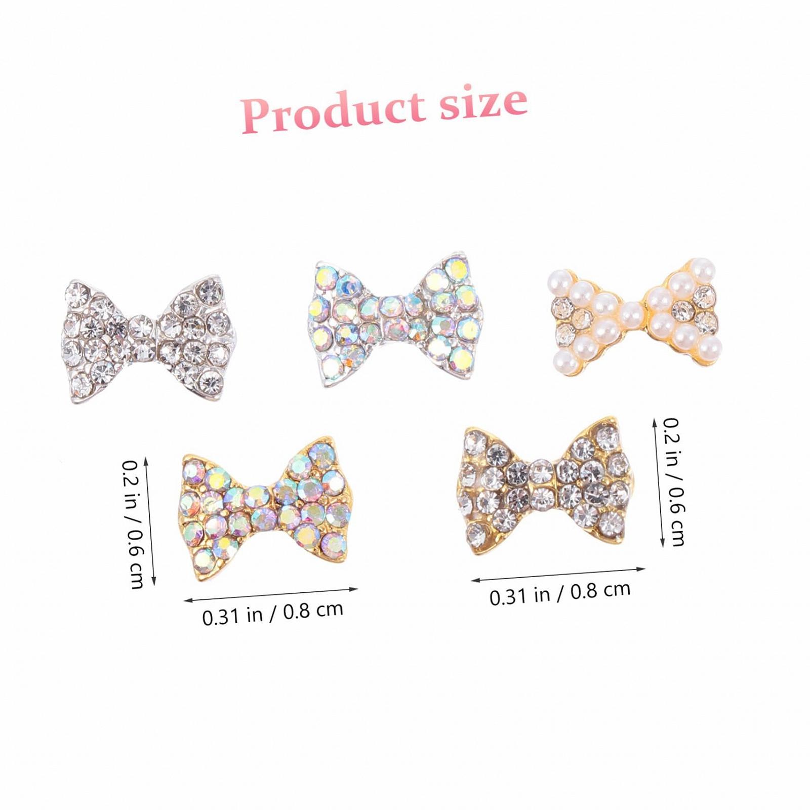 Набор украшений для ногтей WOONEKY, 150 шт., бриллианты, жемчужные стразы, жемчужные украшения, бантики для ногтей, инструменты для маникюра, 3D подвески для ногтей, бусины для ногтей, металлические шармы, фото №2