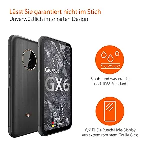 Смартфон Gigaset GX6 5G IP68 6.6" FHD+ Gorilla Glass 128GB 6GB RAM 50 Мп Titanium Black synthetic.ua - Фото 1