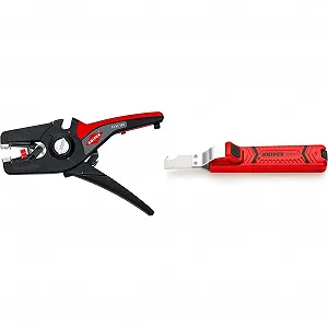 Автоматический стриппер Knipex PreciStrip16 12 52 195 SB и инструмент для снятия изоляции 16 20 165 SB - Фото 1