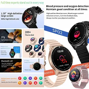 Жіночий Смартгодинник з функцією телефона, 1.39-дюймовий сенсорний екран IP68, водонепроникний synthetic.ua - Фото 1