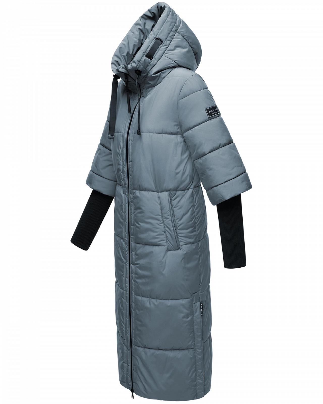Пальто Navahoo Ciao MIAU XIV Зимове Жіноче Тепле стьобане Довге з капюшоном і в'язаними рукавами, фото №2