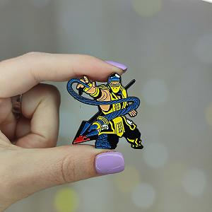 Металлический значок пин Скорпион Мортал Комбат Mortal Kombat МК - Фото 1