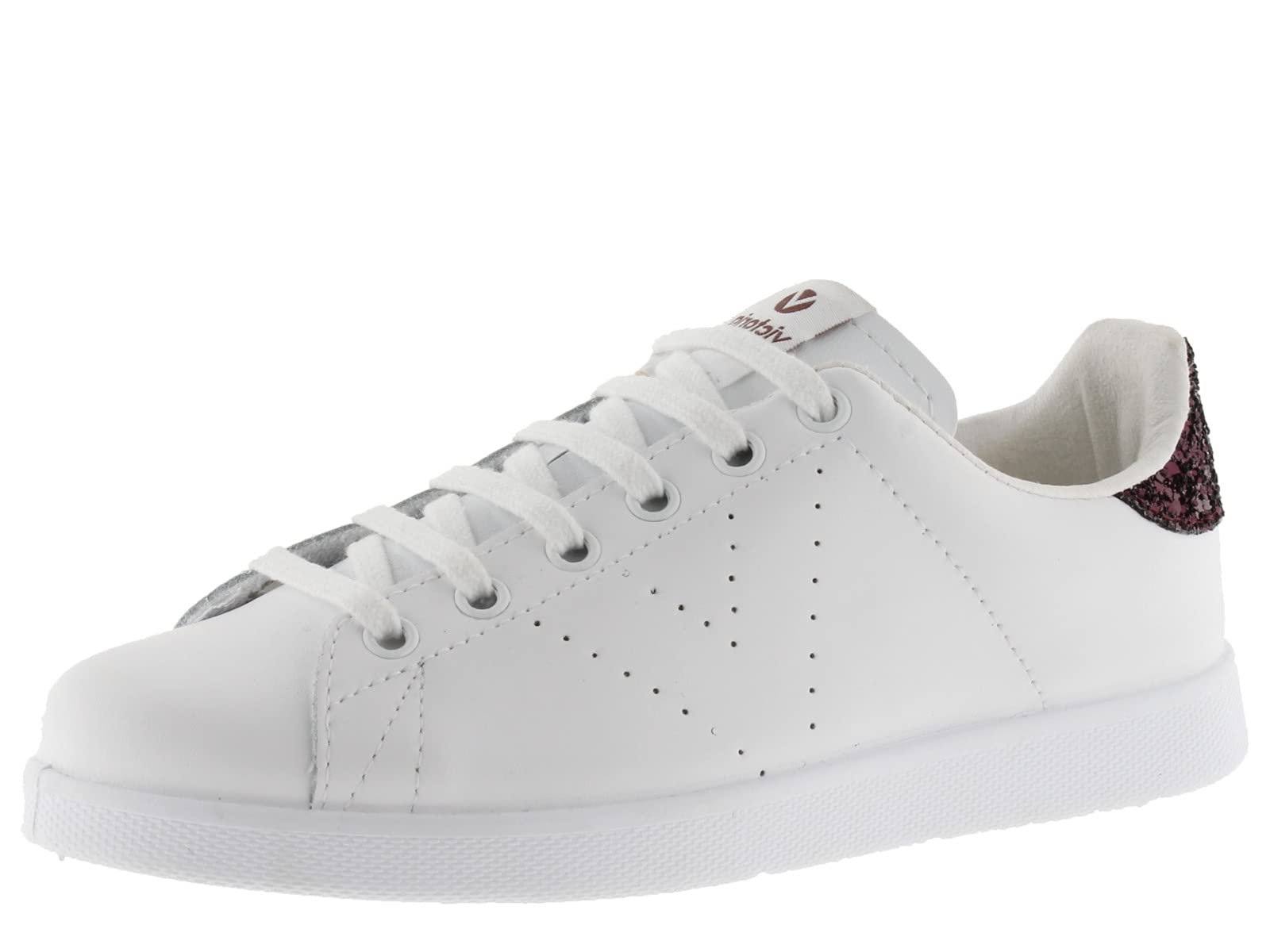 Кросівки Victoria 1125104-Women Low-Top Tenis Шкіра та Блискітки Каблук та Перфорований Логотип, фото №1